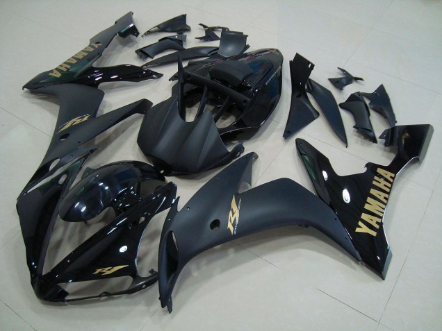 Affordable 2004-2006 Black Matte Gold Yamaha YZF R1 Motorcycle Bodywork