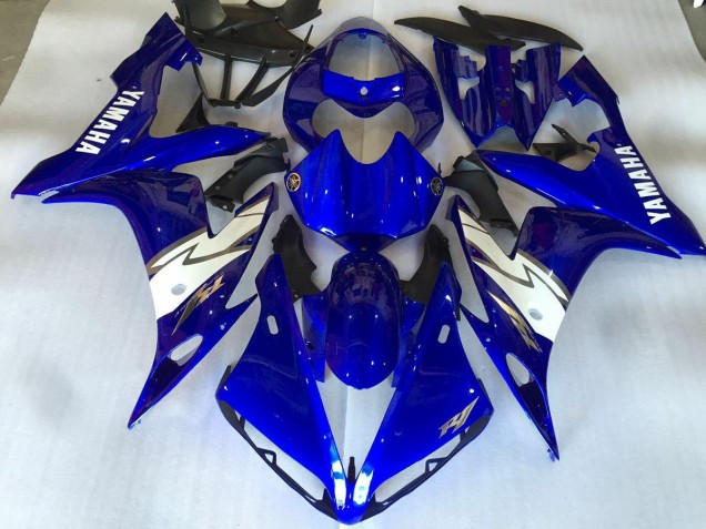 Affordable 2004-2006 Glossy Blue White Yamaha YZF R1 Bike Fairing Kit