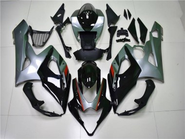 Affordable 2005-2006 Black Silver Suzuki GSXR 1000 Motorcycle Fairing Kit