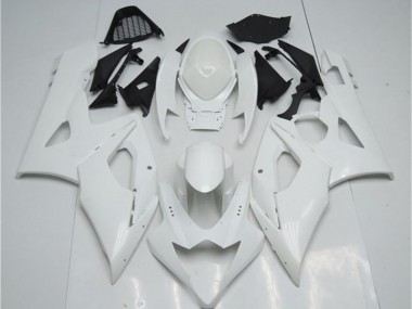 Affordable 2005-2006 White Suzuki GSXR 1000 Bike Fairings