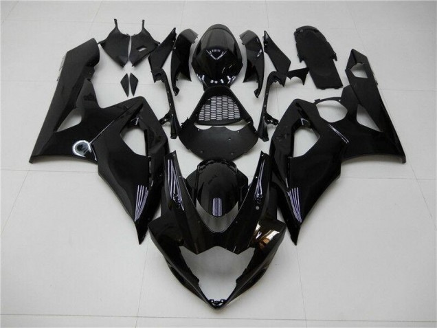 Affordable 2005-2006 Glossy Black Suzuki GSXR 1000 Bike Fairings