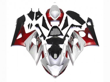 Affordable 2005-2006 Silver Red Black Suzuki GSXR 1000 Bike Fairing Kit