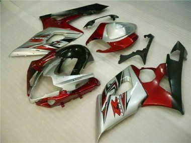 Affordable 2005-2006 Red White Suzuki GSXR 1000 Bike Fairings