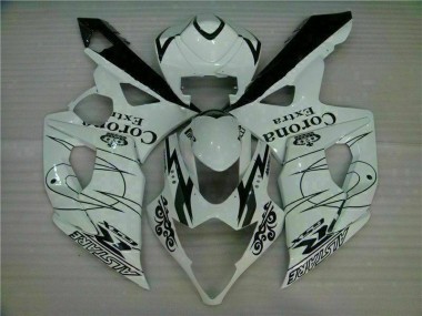 Affordable 2005-2006 White Suzuki GSXR 1000 Motorbike Fairing Kits