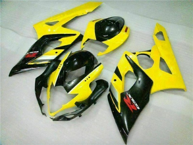 Affordable 2005-2006 Yellow Black Suzuki GSXR 1000 Motorcycle Fairings Kits