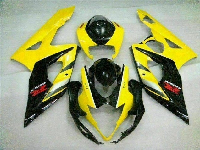 Affordable 2005-2006 Yellow Black Suzuki GSXR 1000 Motorcycle Fairings Kits