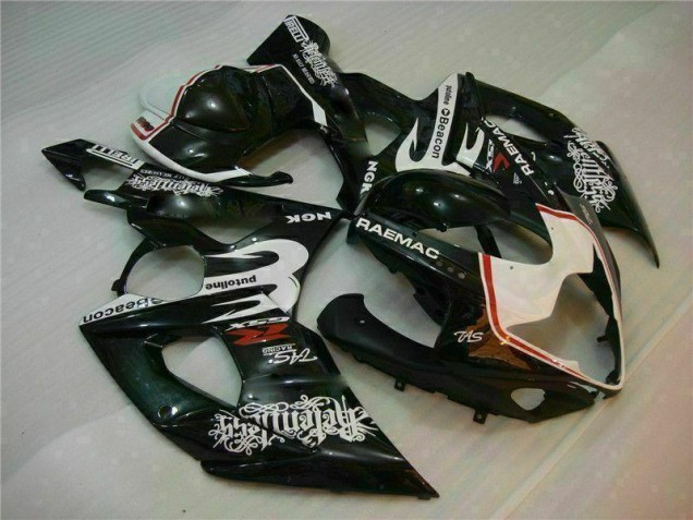 Affordable 2005-2006 White Black Suzuki GSXR 1000 Motorcycle Fairings Kit