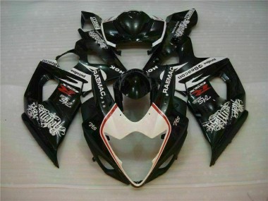 Affordable 2005-2006 White Black Suzuki GSXR 1000 Motorcycle Fairings Kit