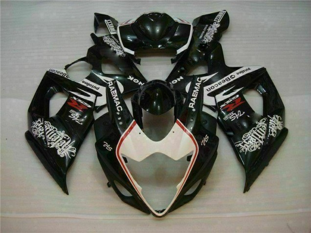 Affordable 2005-2006 White Black Suzuki GSXR 1000 Motorcycle Fairings Kit