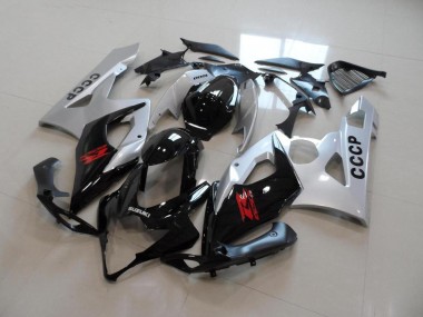 Affordable 2005-2006 Silver Black Suzuki GSXR 1000 Moto Fairings