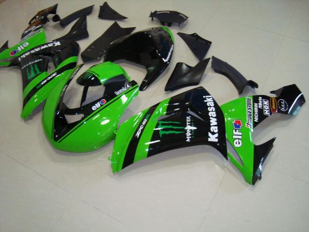 Affordable 2006-2007 Green Monster Race Kawasaki ZX10R Motorcycle Fairings Kit