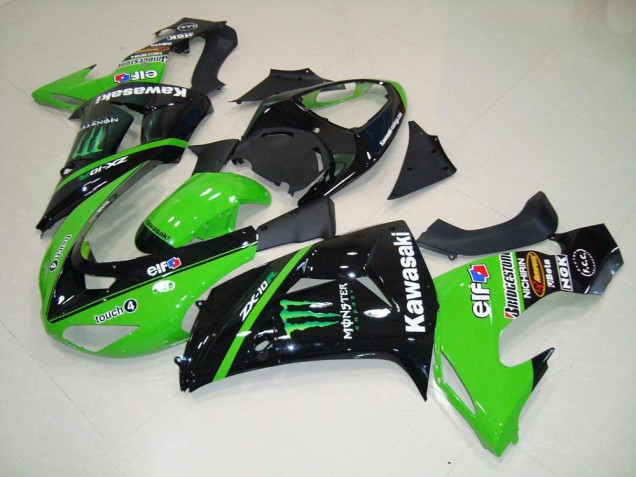 Affordable 2006-2007 Green Monster Kawasaki ZX10R Bike Fairings