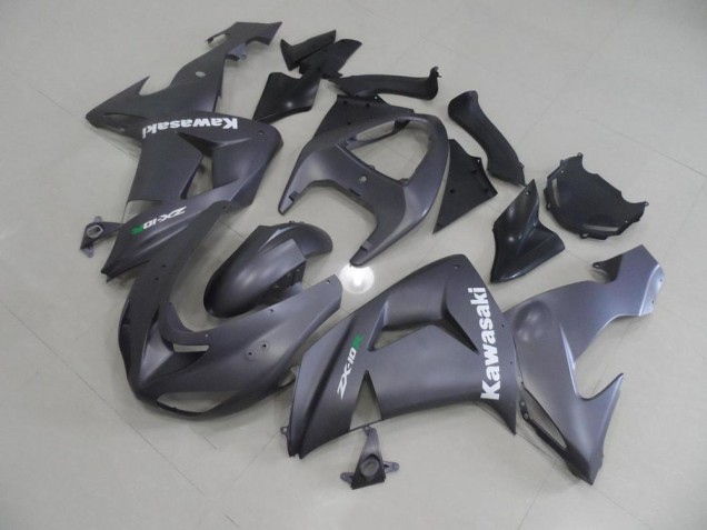 Affordable 2006-2007 Grey with White Decals Kawasaki ZX10R Motor Bike Fairings