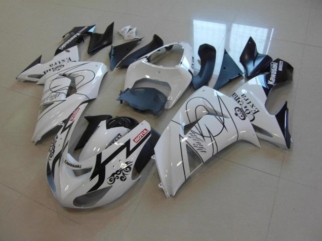 Affordable 2006-2007 White Corona Kawasaki ZX10R Motor Fairings