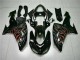 Affordable 2006-2007 Black Red Flame Kawasaki ZX10R Motorcyle Fairings