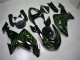 Affordable 2006-2007 Black Green Flame Kawasaki ZX10R Motorcycle Fairing