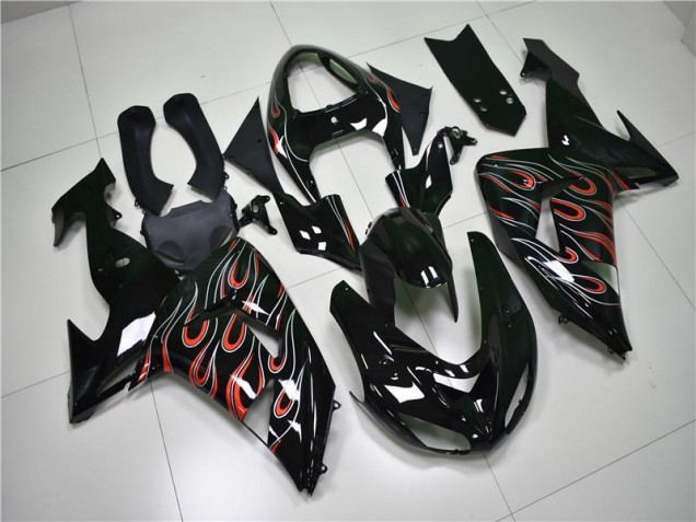 Affordable 2006-2007 Black Grey Red Kawasaki ZX10R Motorbike Fairing