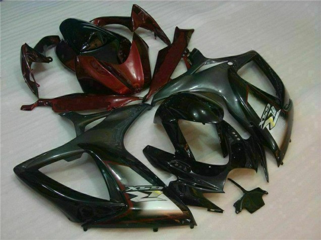 Affordable 2006-2007 Black Red Suzuki GSXR 600/750 Motorcycle Fairings