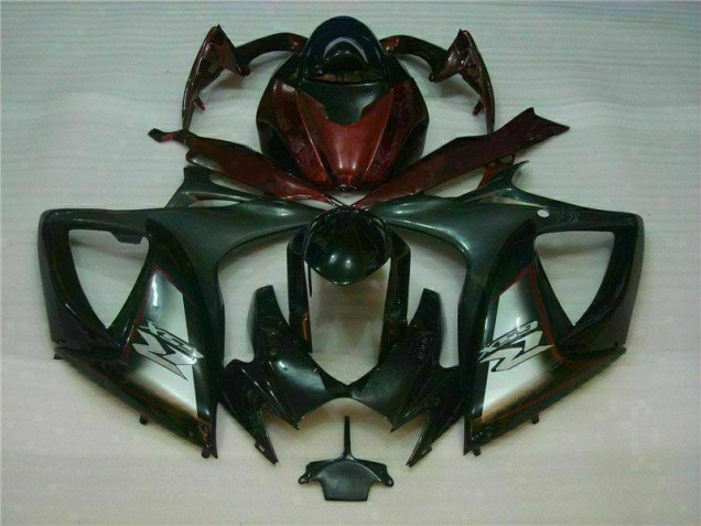 Affordable 2006-2007 Black Red Suzuki GSXR 600/750 Motorcycle Fairings