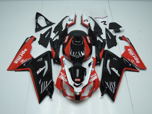 Affordable 2006-2011 Black and Red Aprilia RS125 Motorcycle Fairing