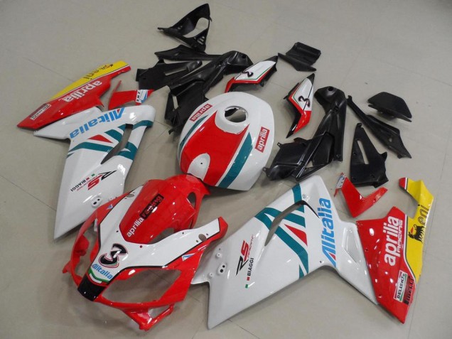 Affordable 2006-2011 Red and Wihte Aprilia RS125 Bike Fairings