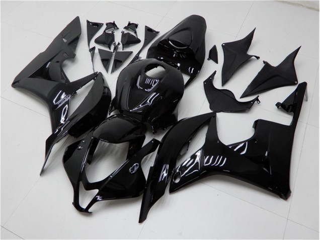 Affordable 2007-2008 Glossy Black Honda CBR600RR Bike Fairings