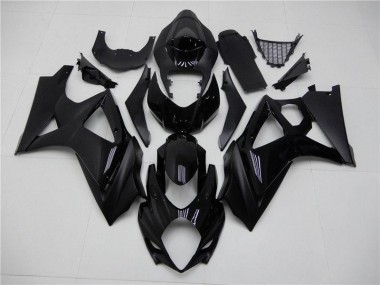 Affordable 2007-2008 Glossy Matte Black Suzuki GSXR 1000 K7 Replacement Fairings