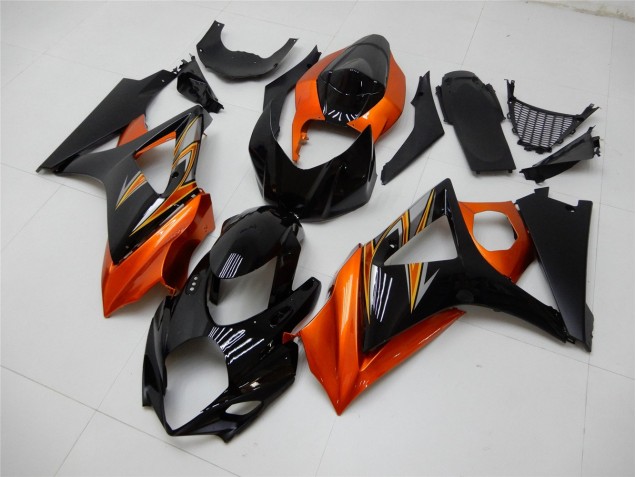 Affordable 2007-2008 Orange Black Suzuki GSXR 1000 K7 Motor Fairings