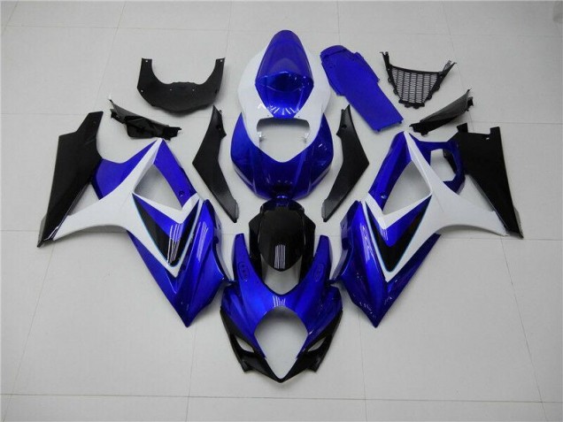 Affordable 2007-2008 Blue White Black Suzuki GSXR 1000 K7 Motorcylce Fairings