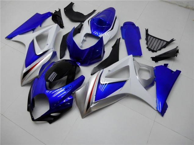 Affordable 2007-2008 Blue White Suzuki GSXR 1000 K7 Motorcycle Fairings