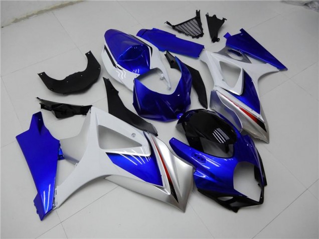 Affordable 2007-2008 Blue White Suzuki GSXR 1000 K7 Motorcycle Fairings