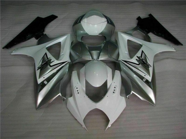 Affordable 2007-2008 Silver White Suzuki GSXR 1000 K7 Motorbike Fairing