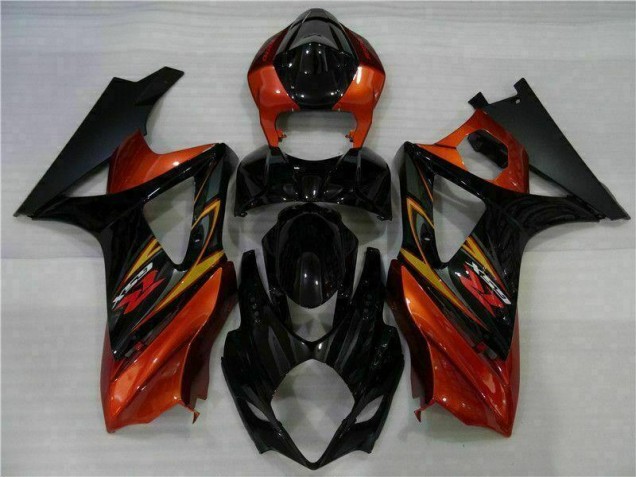 Affordable 2007-2008 Black Suzuki GSXR 1000 K7 Motorcycle Fairing Kit