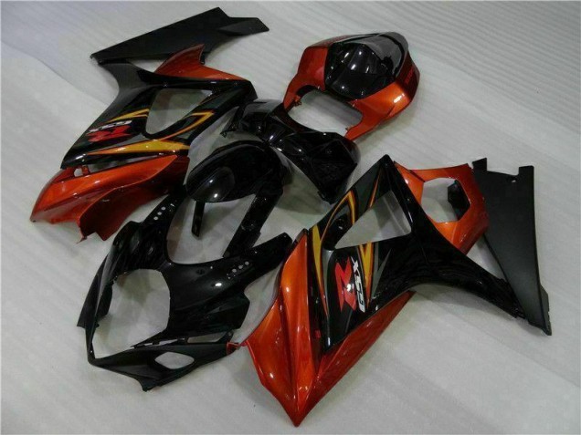 Affordable 2007-2008 Black Suzuki GSXR 1000 K7 Motorcycle Fairing Kit