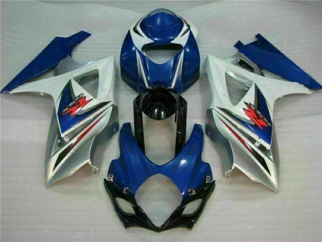 Affordable 2007-2008 Blue White Suzuki GSXR 1000 K7 Bike Fairings