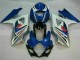 Affordable 2007-2008 Blue White Suzuki GSXR 1000 K7 Bike Fairings