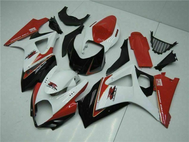 Affordable 2007-2008 Red White Suzuki GSXR 1000 K7 Motorcycle Bodywork