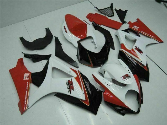 Affordable 2007-2008 Red White Suzuki GSXR 1000 K7 Motorcycle Bodywork