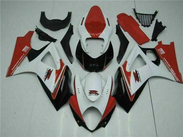 Affordable 2007-2008 Red White Suzuki GSXR 1000 K7 Motorcycle Bodywork