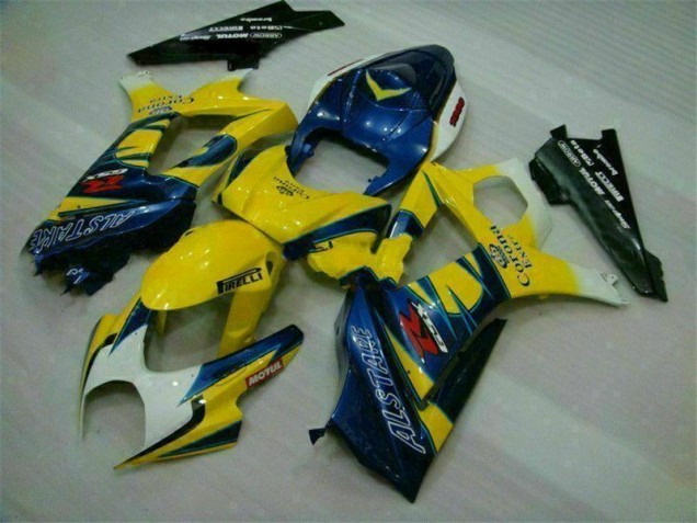 Affordable 2007-2008 Yellow Suzuki GSXR 1000 K7 Motorbike Fairing Kits