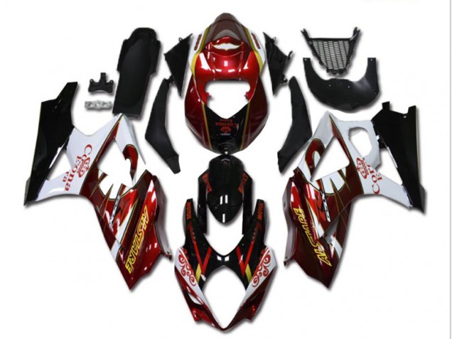 Affordable 2007-2008 Red White Black Suzuki GSXR 1000 K7 Motorcycle Fairing Kit