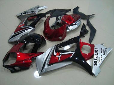 Affordable 2007-2008 Red Black Silver Suzuki GSXR 1000 K7 Bike Fairing