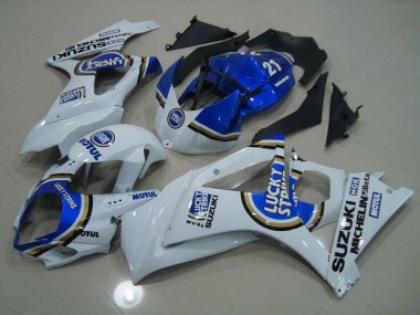 Affordable 2007-2008 Blue Lucky Strike Suzuki GSXR 1000 K7 Motorbike Fairing