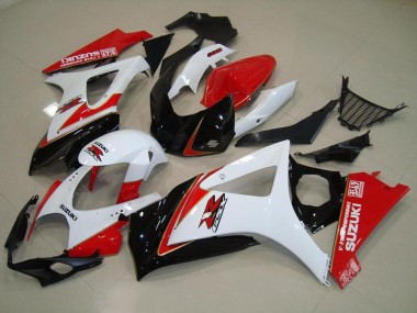 Affordable 2007-2008 White Red Black Suzuki GSXR 1000 K7 Replacement Motorcycle Fairings