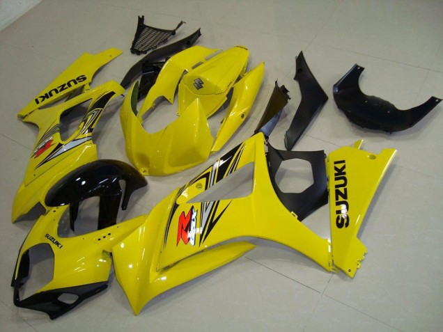 Affordable 2007-2008 Yellow Suzuki GSXR 1000 K7 Motorcycle Fairings Kit