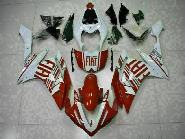 Affordable 2007-2008 Red White Yamaha YZF R1 Motorcycle Fairings