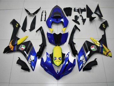 Affordable 2007-2008 Blue Shark Yamaha YZF R1 Motorcycle Fairing Kit