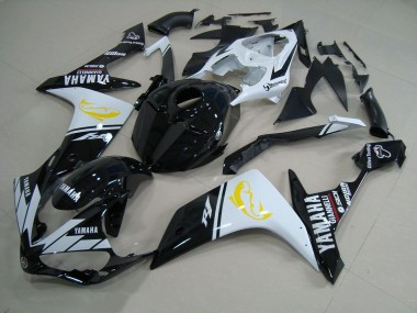 Affordable 2007-2008 Black White Dolphin Yamaha YZF R1 Motorcyle Fairings