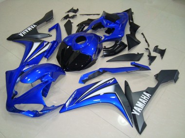 Affordable 2007-2008 Blue White Yamaha YZF R1 Motorbike Fairings