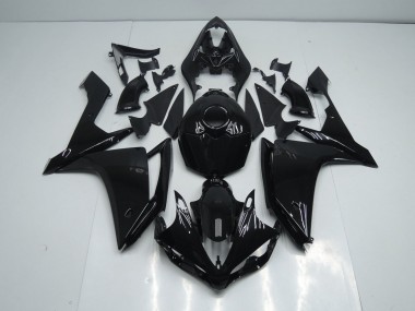 Affordable 2007-2008 Glossy Black Yamaha YZF R1 Motorcycle Fairing Kit